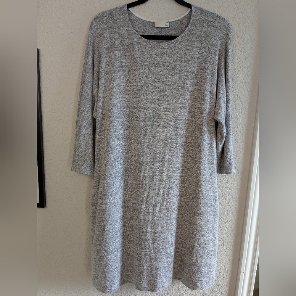 Aritzia Wilfred Free Jersey Dress Knee Length 3/4 Dolman Sleeves Shift XS Pocket